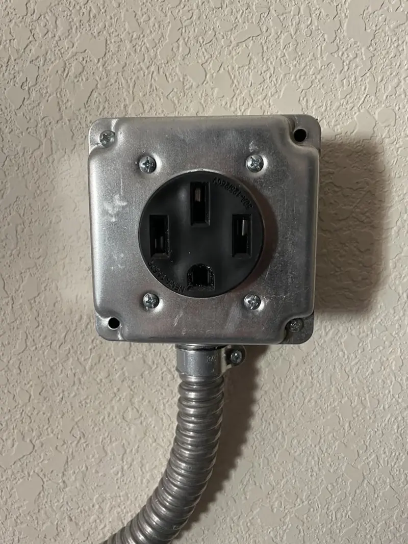 NEMA 14-50 outlet installed for Electrical Panel Upgrade in Kasson